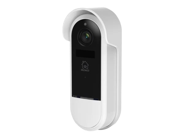 DELTACO SH-DB02 - Video-intercomsystem - batteridriven, växelströmsdriven - 1 kameror - vit, silver
