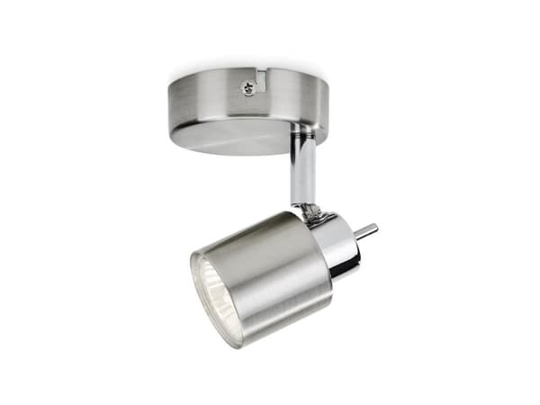 Philips Essentials Meranti-spotlys til tak/vegg, Overflateegnet, GU10, 1 ampuller, LED, 220-240 V, Kromfarget Kromfarget