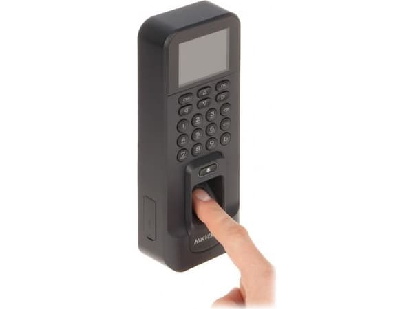 Hikvision Digital Technology K1T804, Peruskulkukortinlukija, Sormenjälkilukija, Käyttökoodin lukija, Wi-Fi, Käyttökoodin lukija