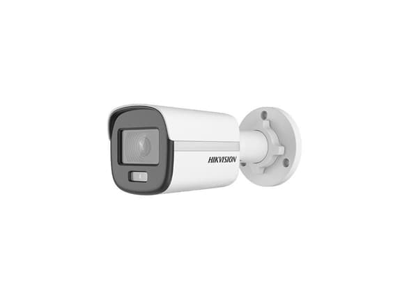Hikvision ColorVu Lite DS-2CD1047G0-L - Nätverksövervakningskamera - färg - fast lins Svart, Vit