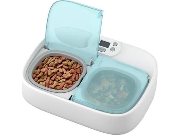 Intelligent to-kammerskål med kjøleinnsats Petoneer Two-Meal Feeder