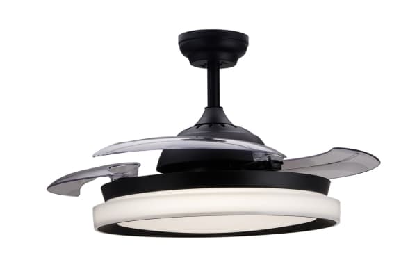 Philips Bliss-taklampe med vifte, 28 + 35 W, LED, 4500 lm, IP20, Sort