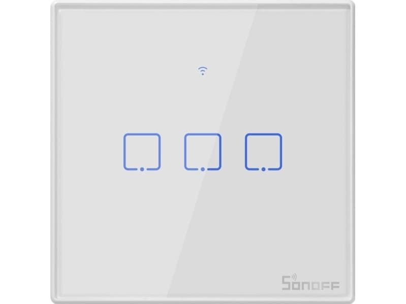 Touch light switch WiFi + RF 433 Sonoff T2 EU TX (3-channel)
