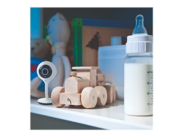 Nedis SmartLife WIFICI06CWT - Nettverksovervåkingskamera - innendørs - farge (Dag og natt) - 2 MP - 1920 x 1080 - 1080p - lyd - trådløs - Wi-Fi - DC