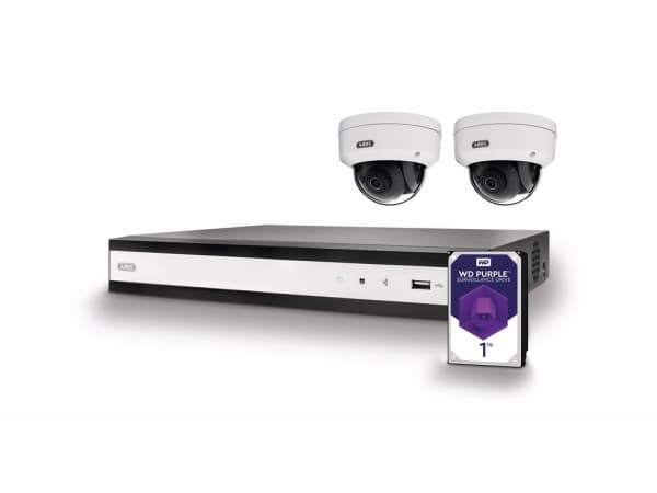 ABUS TVVR36422D - NVR + kamera(er) - kablet (LAN 10/100) - 4 kanaler - 1 x 1 TB - 2 kamera(er) - Kuppel - PS CMOS