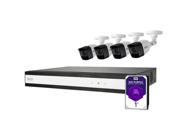 ABUS TVVR33842T - DVR + kamera(er) - kablet (LAN 10/100) - 8 kanaler - 1 x 1 TB - 4 kamera(er) - CMOS