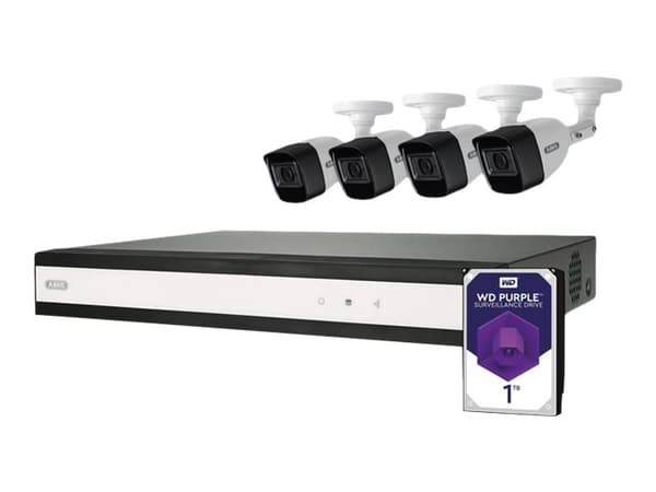 ABUS TVVR33842T - DVR + kamera(er) - kablet (LAN 10/100) - 8 kanaler - 1 x 1 TB - 4 kamera(er) - CMOS