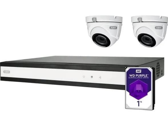 ABUS TVVR33622D - DVR + kamera(er) - kablet (LAN 10/100) - 6 kanaler - 1 x 1 TB - 2 kamera(er) - Kuppel - CMOS