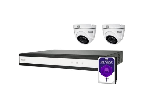 ABUS TVVR33622D - DVR + kamera(er) - kablet (LAN 10/100) - 6 kanaler - 1 x 1 TB - 2 kamera(er) - Kuppel - CMOS