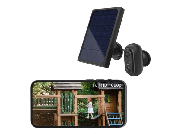 Hama 00176615, Videovalvontajärjestelmän turvakamera, Ulkona, Langaton, Seinä, Musta, IP65