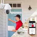 Miniatyrbild 3 av 4: Säkerhetskamera - Roterande Wifi IP - Full HD 1080P - Night vision - Vit
