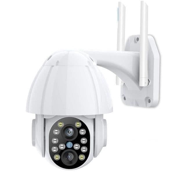 Säkerhetskamera - Roterande Wifi IP - Full HD 1080P - Night vision - Vit