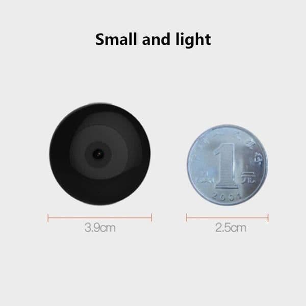 Mini 1080P IP WIFI-kamera mörkerseende och rörelsedetektering * Mått: 4 x 4 x 1,5 cm * Videoupplösning: Ultra HD