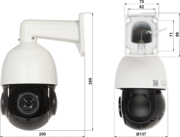 IP SPEED DOME CAMERA OUTDOOR OMEGA-51P18-8P - 5 & nbsp; 5,35 & nbsp; ... 96,3 & nbsp; mm