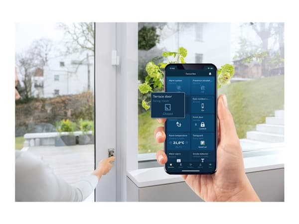 Bosch Smart Home Contact II Plus - Dør- og vindusensor - trådløs - ZigBee 3.0 - 2.4 - 2.4835 GHz - hvit
