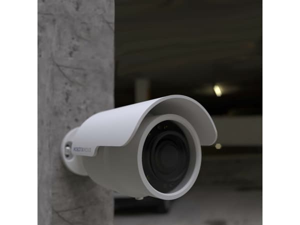 Mobotix MOVE, IP-sikkerhetskamera, Inne & Ute, Koblet med ledninger (ikke trådløs), 130 dB, Tak/stang, Hvit