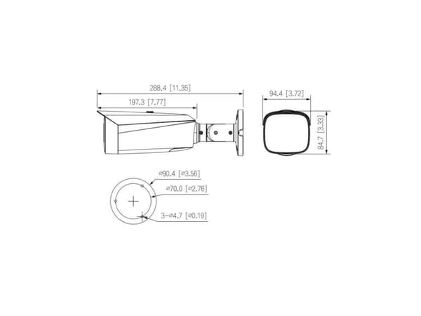 IP Camera Dahua technology IP CAMERA IPC-HFW5849T1-ASE-LED-0360B Full-Color - 8.3 & nbsp; Mpx 4K UHD 3.6 & nbsp; mm DAHUA