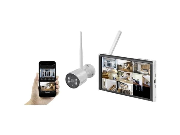 Sygonix SY-5046554 Övervakningskameraset Trådlöst 8-kanaligt med 1 kamera 1920 x 1080 Pixel 2,4 GHz