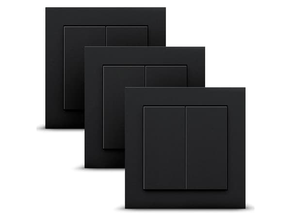 Senic Friends of Hue Smart Switch, Switch (Black (Matte), Pack of 3)