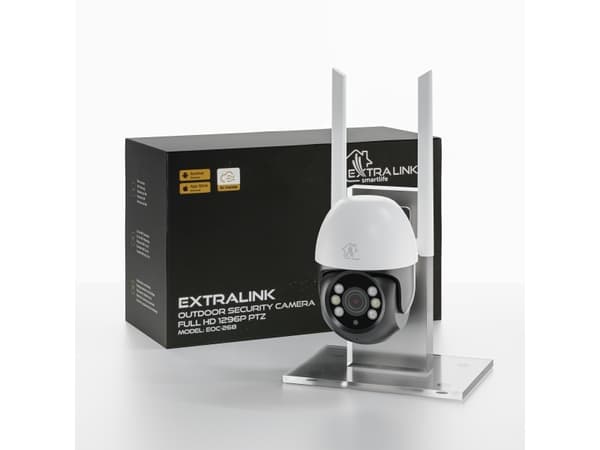 Extralink EX.30103, IP-turvakamera, Sisätila ja ulkotila, Langallinen, Ulkoinen, Seinä, Musta, Valkoinen