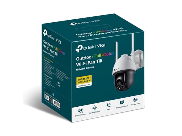 TP-Link VIGI C540-W V1, IP-säkerhetskamera, Inomhus & utomhus, Kabel & Trådlös, RCM, BSMI, VCCI, NCC, JRF, KC, Innertak/vägg, Svart, Vit