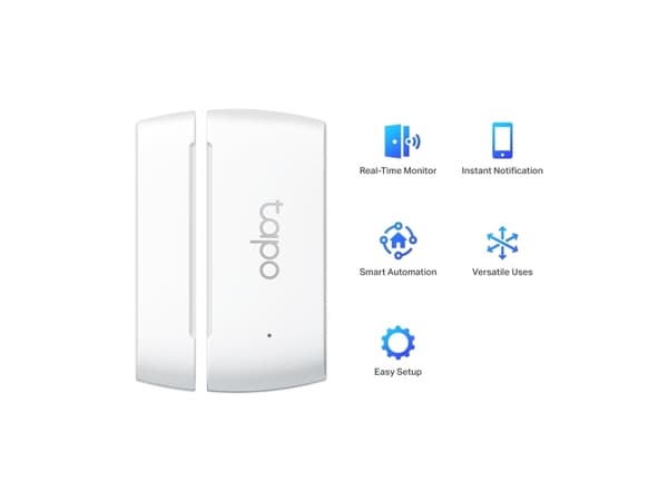 TP-Link Tapo T110, Trådlös, Vit, 922 MHz, Dörr/fönster, 0 - 40 ° C, CR2032