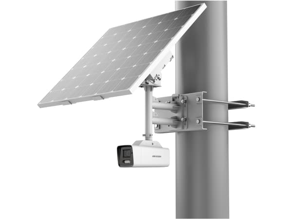 Hikvision Solar-powered Series DS-2XS6A87G1-LS/C36S80 - Nätverksövervakningskamera - kula - utomhusbruk - dammtät/vattentät - färg (Dag&Natt) - 8 MP Grå, Vit