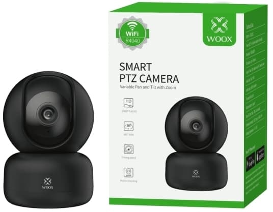 WOOX R4040, IP-sikkerhetskamera, Innendørs, Bord, Sort, Sfærisk, 360°