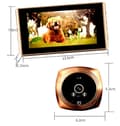 Miniatyrbild 2 av 3: Dörröga med 1080p FHD Kamera, 4.5" färgskärm, PIR rörelsedetektor, microSD, guld/brons