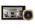 Miniatyrbild 1 av 3: Dörröga med 1080p FHD Kamera, 4.5" färgskärm, PIR rörelsedetektor, microSD, guld/brons