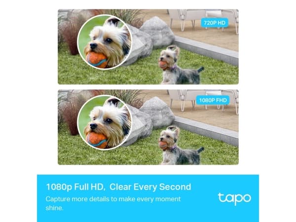 TP-Link Tapo C400S2, IP-sikkerhetskamera, Inne & Ute, Ledning & Trådløs, Vegg, Sort, Hvit, Kule (form)