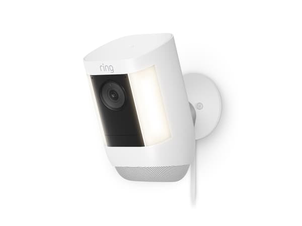 Ring Spotlight Cam Pro Plug, IP-turvakamera, Sisätila ja ulkotila, Langaton, 3000 K, Katto/seinä, Musta