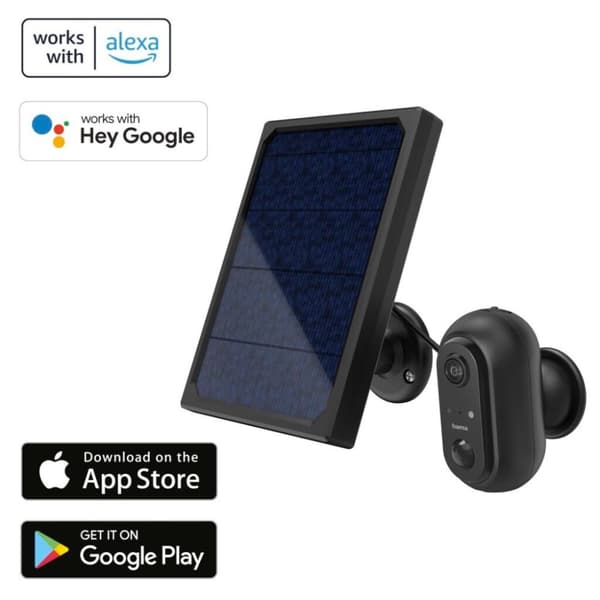 Hama WiFi-kamera Udendørs Batteri Solar Udendørs Kamera Med Bevægelsesdetektor IP65 1080p