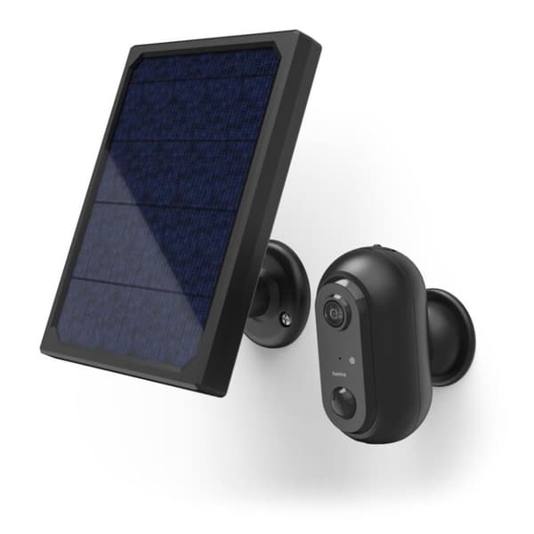 Hama WiFi-kamera Udendørs Batteri Solar Udendørs Kamera Med Bevægelsesdetektor IP65 1080p Sort