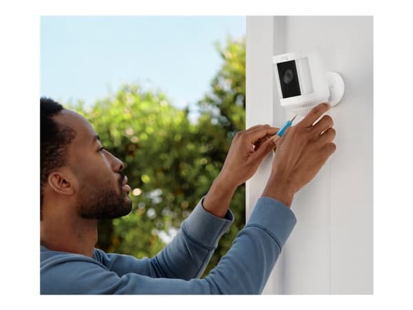 Ring Spotlight Cam Plus Plug, IP-turvakamera, Ulkona, Langaton, Katto/seinä, Valkoinen, Laatikko