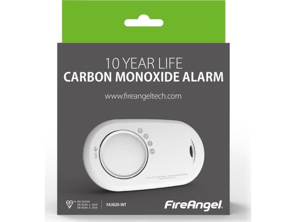 FireAngel Karbonmonoksidsensor med innebygd batteri FA3820