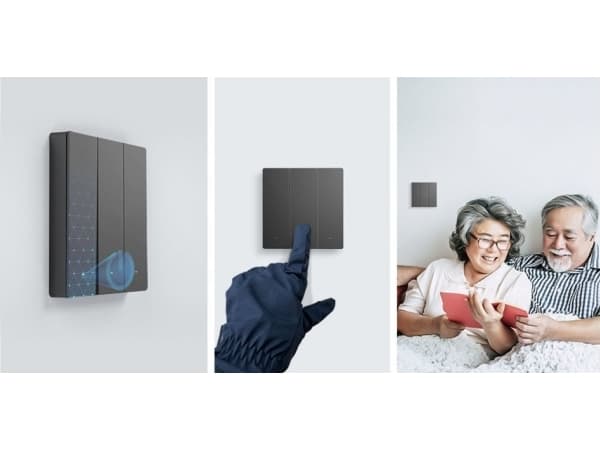 Sonoff smart 2-kanals Wi-Fi veggbryter svart (M5-2C-80)