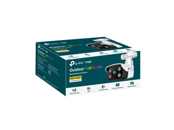 TP-Link VIGI C340, IP-turvakamera, Ulkona, Langallinen, Katto/Seinä/Tanko, Musta, Valkoinen, Bullet