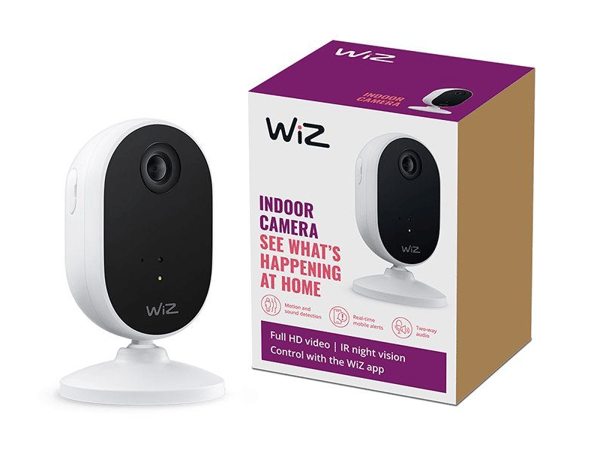 WiZ Sisäkamera, Sisätila, Langallinen & langaton, Amazon Alexa & Google Assistant, Pöytä/Seinä, Musta, Valkoinen, Pallomainen musta, Valkoinen