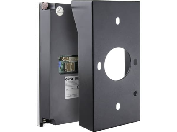Eura Video intercom EURA VDP-80C5 - to-familie, svart, 2x LCD 7'', FHD, støtte for 2 innganger, 1080p kamera, RFID-leser, overflatemontert