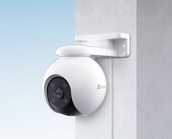 EZVIZ H8 Pro 2K, IP-sikkerhetskamera, Inne & Ute, Trådløs, UL / FCC / CE / WEEE / RoHS / UKCA, Vegg/stang, Sort, Hvit