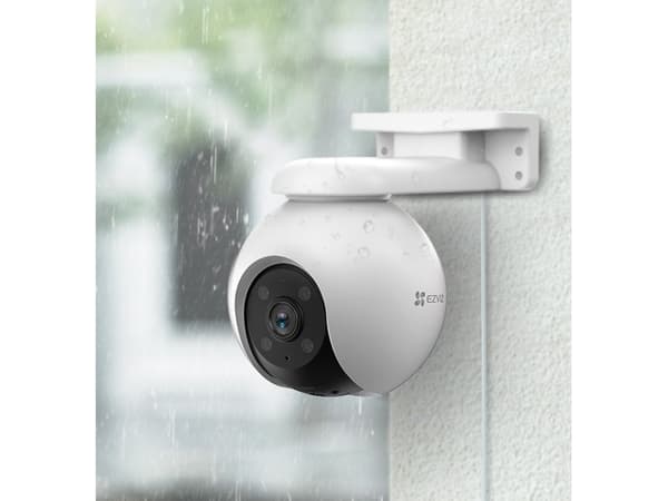 EZVIZ H8 Pro 2K, IP-sikkerhetskamera, Inne & Ute, Trådløs, UL / FCC / CE / WEEE / RoHS / UKCA, Vegg/stang, Sort, Hvit