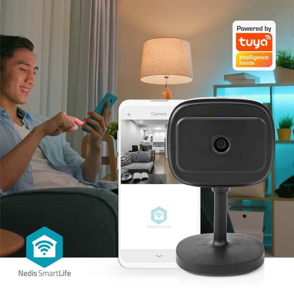 Nedis SmartLife Sisäkamera | Wi-Fi | Full HD 1080p | MicroSD (ei sisälly) / Onvif / Pilvipalvelutallennus (valinnainen) | Liiketunnistimella | Yökuvau