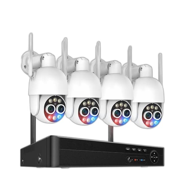 8MP PTZ Turvajärjestelmä - Kaksoislinssi, Ihmisen Havaitseminen, Automaattiseuranta WIFI NVR Kamerapaketti Kahdensuuntaisella Audiotuella.