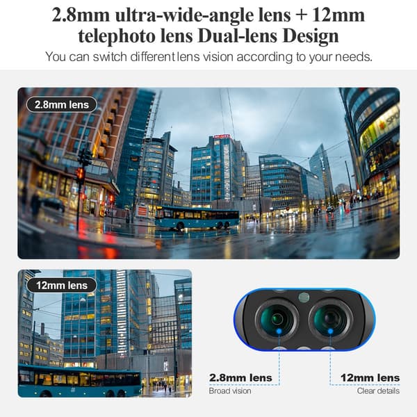 8MP PTZ Turvajärjestelmä - Kaksoislinssi, Ihmisen Havaitseminen, Automaattiseuranta WIFI NVR Kamerapaketti Kahdensuuntaisella Audiotuella.