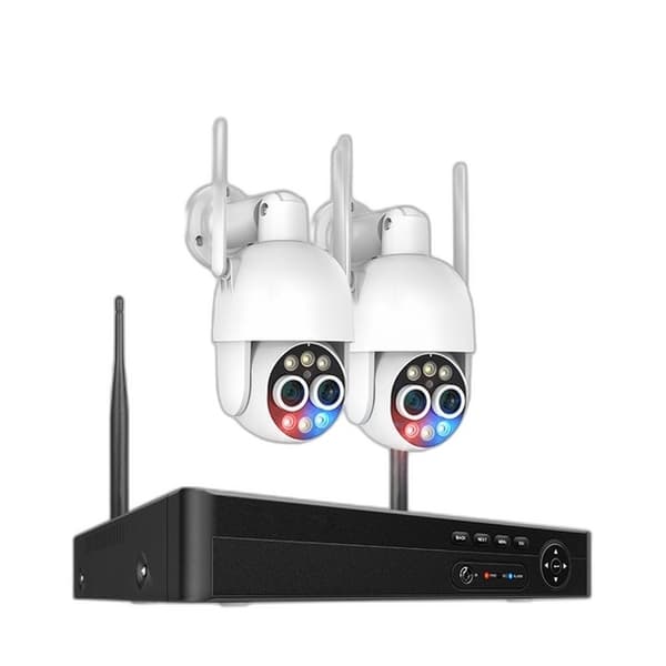 8MP PTZ Turvajärjestelmä - Kaksoislinssi, Ihmisen Havaitseminen, Automaattiseuranta WIFI NVR Kamerapaketti Kahdensuuntaisella Audiotuella.