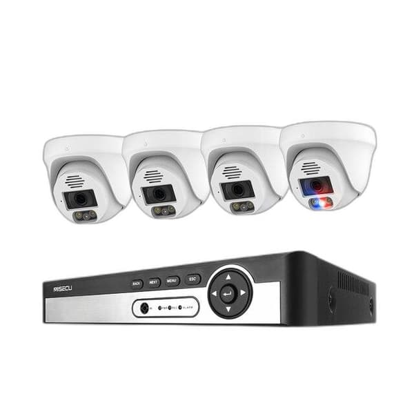 4K 8MP Sikkerhedskamerasystem - 8CH POE NVR AI Ansigtsdetektion To-vejs Audio Farve Nat Videoovervågning Sæt