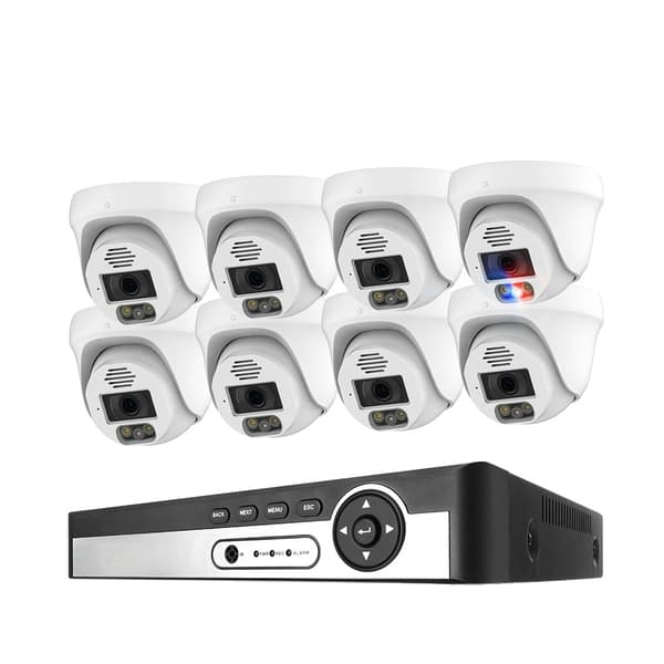 4K 8MP Sikkerhedskamerasystem - 8CH POE NVR AI Ansigtsdetektion To-vejs Audio Farve Nat Videoovervågning Sæt