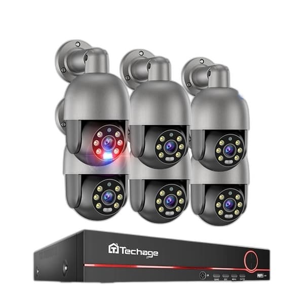 8CH 4MP 5MP 8MP AI Människodetektering PTZ Säkerhets POE IP-kamerasystem - Utomhus tvåvägsljud videövervakningskit