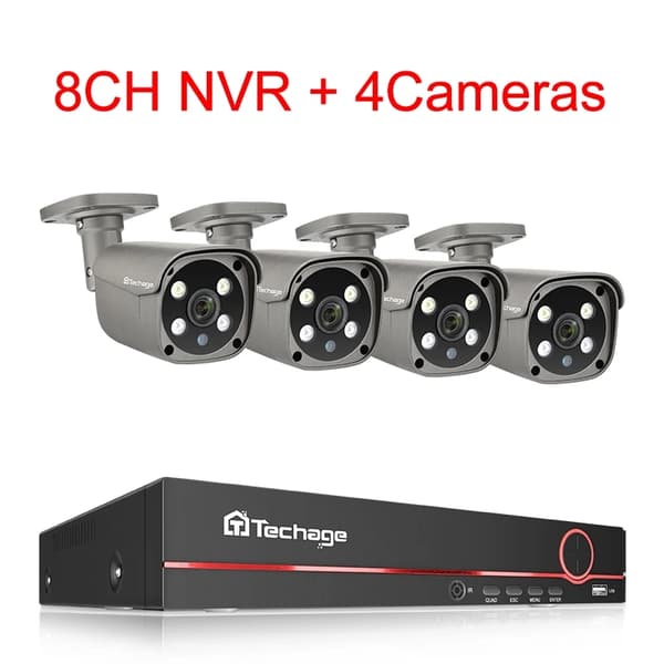 8CH 5MP HD POE NVR Turvallisuuskamera Järjestelmä - AI Kasvontunnistus, Kahdensuuntainen Ääni.